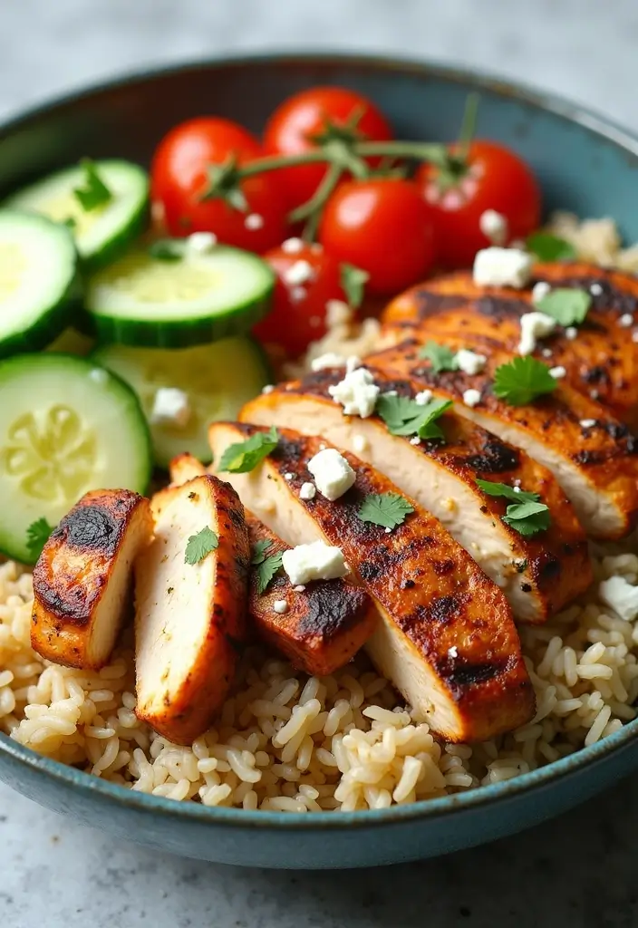 25 Budget Friendly Make Ahead Freezer Meal Recipes - 19. Greek Chicken Bowls