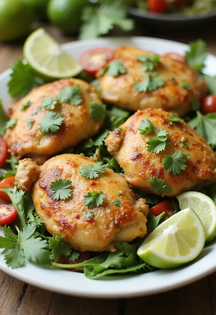 25 Chicken Thigh Freezer Meal Recipes That Are Juicy and Flavorful - 11. Cilantro Lime Chicken Thighs