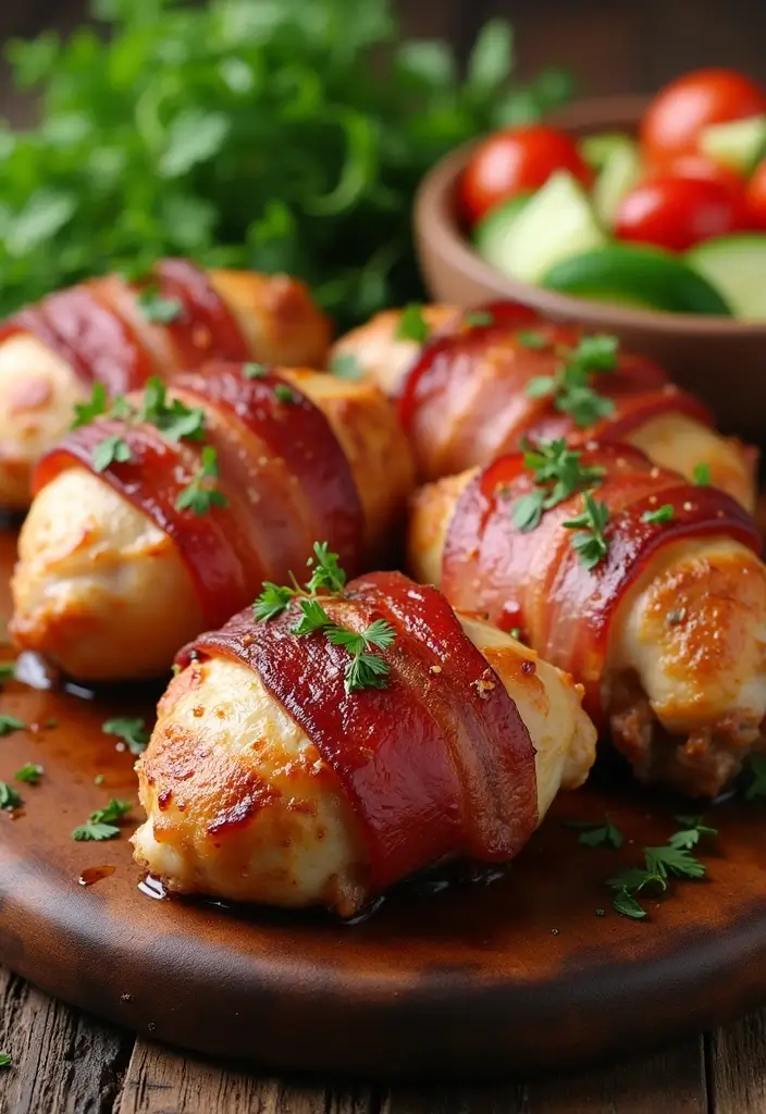 25 Chicken Thigh Freezer Meal Recipes That Are Juicy and Flavorful - 19. Bacon-Wrapped Chicken Thighs