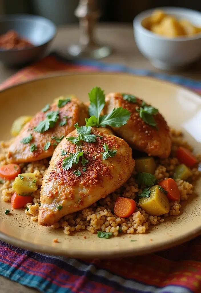 25 Chicken Thigh Freezer Meal Recipes That Are Juicy and Flavorful - 8. Moroccan-Spiced Chicken Thighs