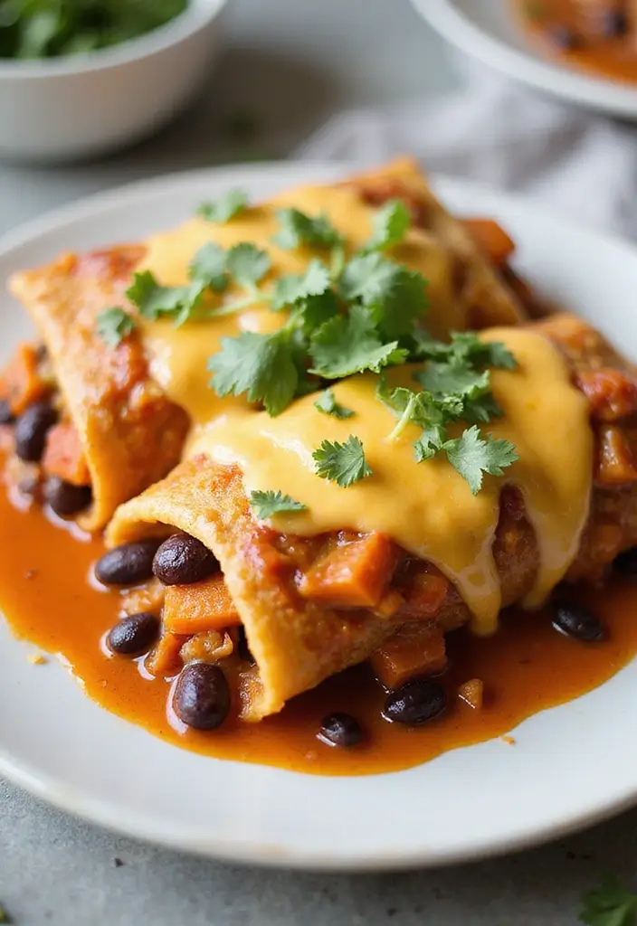25 Five Ingredient Freezer Meal Recipes You’ll Want to Try 9 25 Five Ingredient Freezer Meal Recipes You’ll Want to Try - 9. Sweet Potato and Black Bean Enchiladas