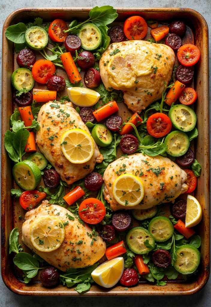 25 Freezer Sheet Pan Meal Recipes Made Simple 1 25 Freezer Sheet Pan Meal Recipes Made Simple - 1. Lemon Garlic Chicken and Vegetables
