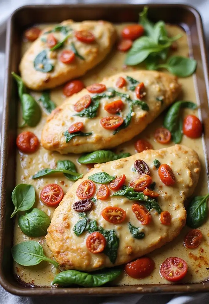 25 Freezer Sheet Pan Meal Recipes Made Simple 15 25 Freezer Sheet Pan Meal Recipes Made Simple - 15. Creamy Tuscan Chicken