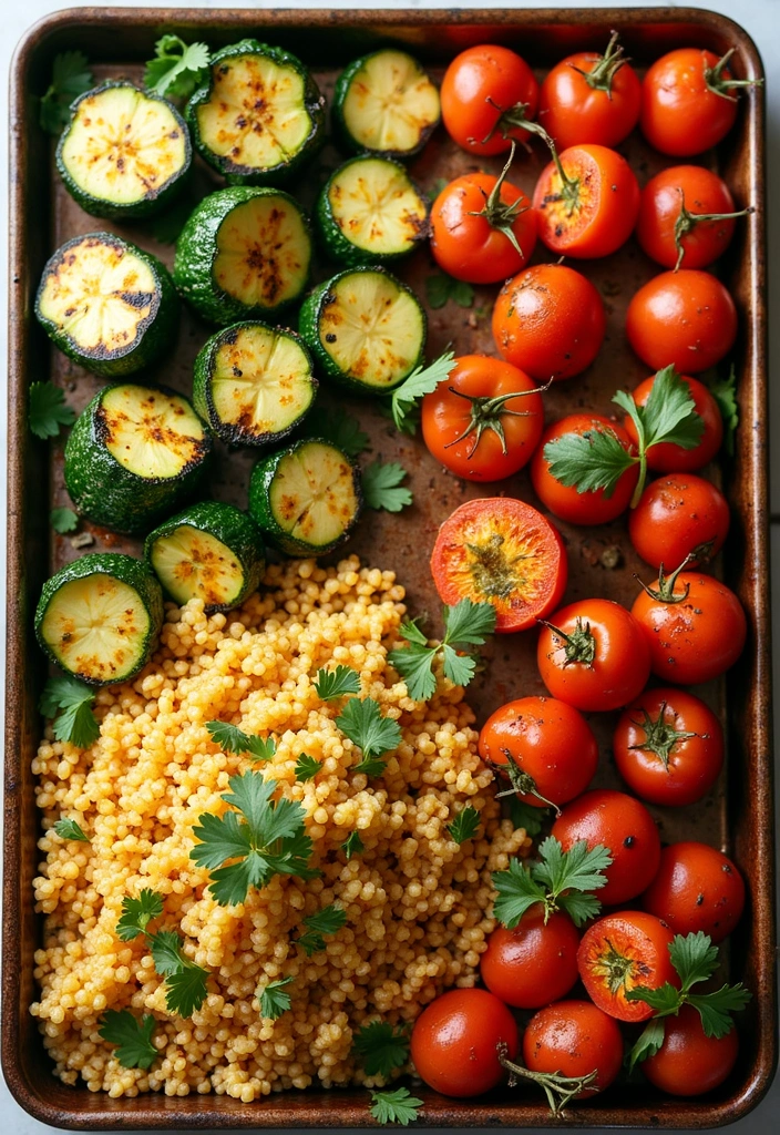 25 Freezer Sheet Pan Meal Recipes Made Simple 19 25 Freezer Sheet Pan Meal Recipes Made Simple - 19. Grilled Vegetable and Couscous Salad