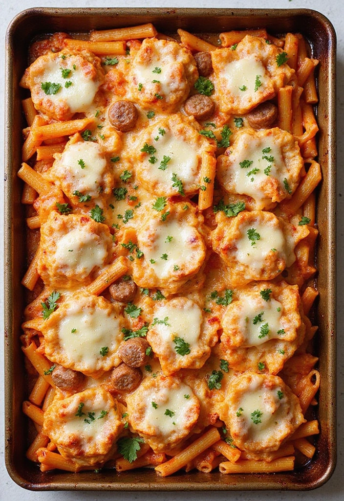25 Freezer Sheet Pan Meal Recipes Made Simple 20 25 Freezer Sheet Pan Meal Recipes Made Simple - 20. Spicy Sausage and Pasta Bake