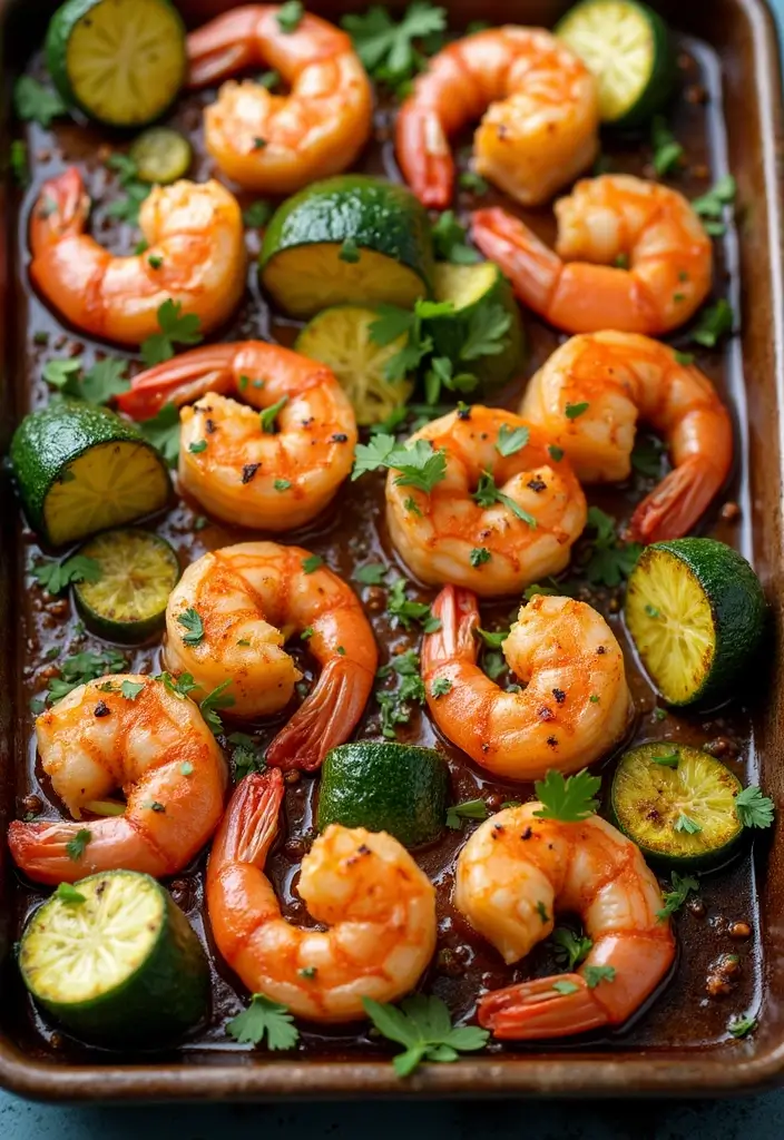 25 Freezer Sheet Pan Meal Recipes Made Simple 5 25 Freezer Sheet Pan Meal Recipes Made Simple - 5. Spicy Shrimp and Zucchini