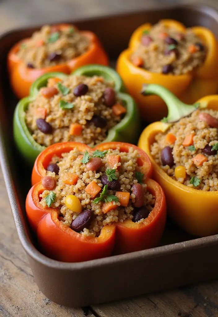 25 Freezer to Oven Meal Recipes That Are Effortless 3 25 Freezer to Oven Meal Recipes That Are Effortless - 3. Quinoa and Veggie Stuffed Peppers