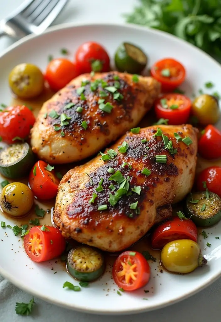 25 High Protein Crock Pot Freezer Meals for Meal Prep - 13. Balsamic Chicken with Vegetables