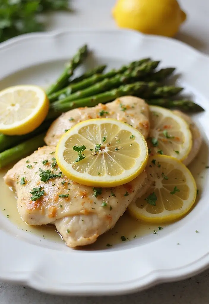 25 High Protein Crock Pot Freezer Meals for Meal Prep - 25. Garlic Lemon Chicken with Asparagus
