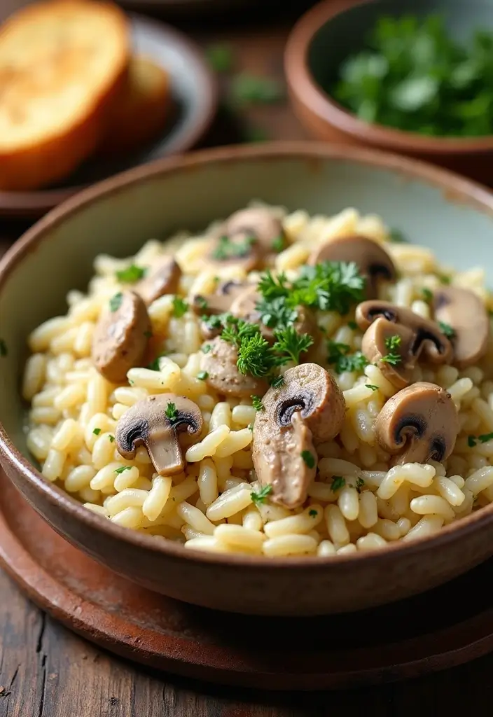 25 Kid Friendly Freezer Crockpot Meals That Parents Love - 13. Creamy Chicken and Mushroom Risotto