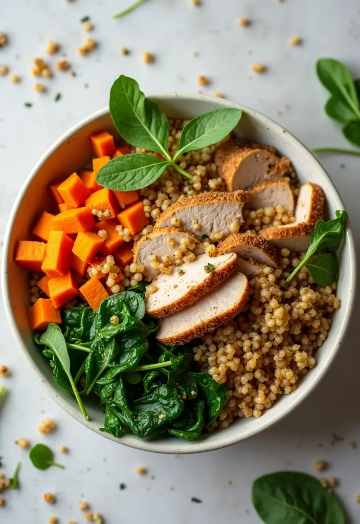 25 Leftover Turkey Freezer Meal Recipes for Creative Dinners 5 25 Leftover Turkey Freezer Meal Recipes for Creative Dinners - 5. Turkey Quinoa Bowl