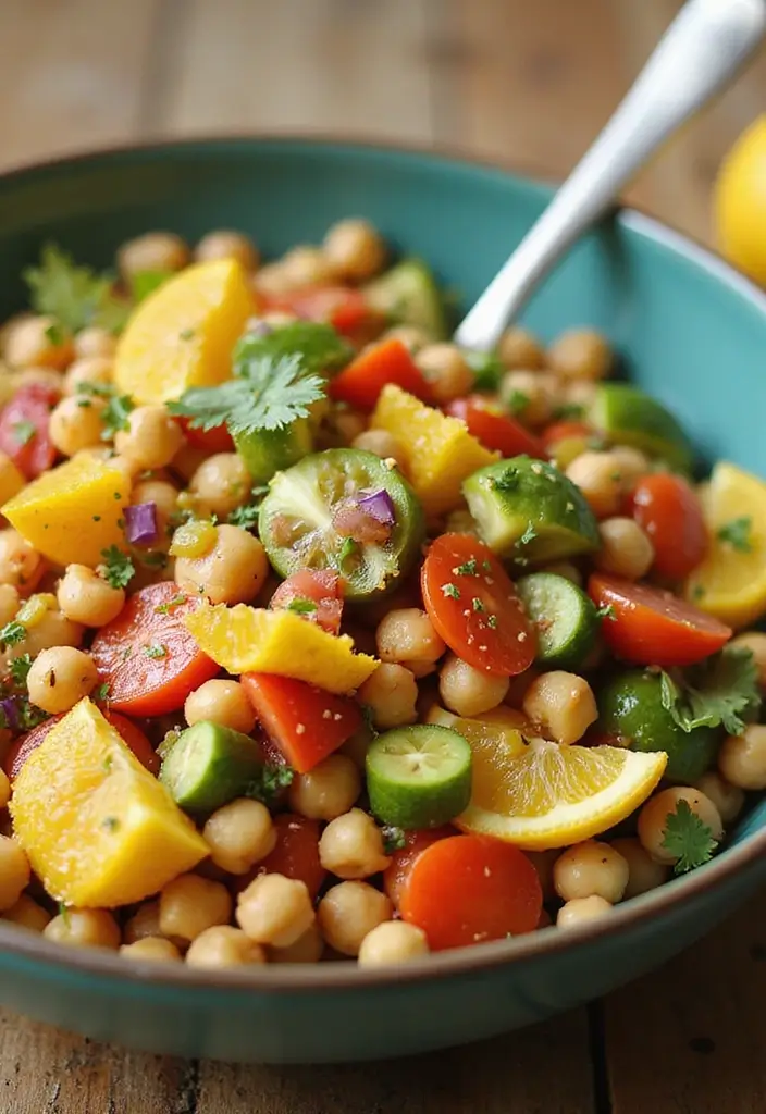 25 Low Cholesterol Freezer Meals for Heart Healthy Eating 11 25 Low Cholesterol Freezer Meals for Heart Healthy Eating - 11. Chickpea Salad with Lemon Vinaigrette