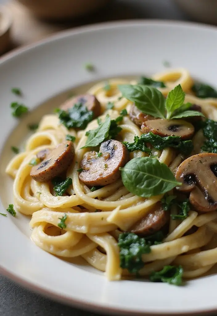25 Low Cholesterol Freezer Meals for Heart Healthy Eating 22 25 Low Cholesterol Freezer Meals for Heart Healthy Eating - 22. Creamy Mushroom & Spinach Pasta
