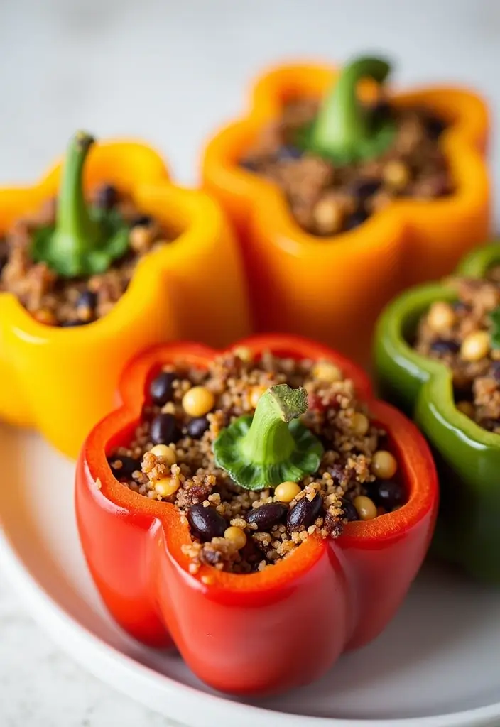 25 Low Cholesterol Freezer Meals for Heart Healthy Eating 7 25 Low Cholesterol Freezer Meals for Heart Healthy Eating - 7. Stuffed Bell Peppers