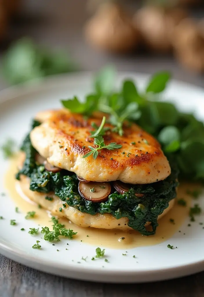 25 Low Sodium Freezer Meals for Two That Are Delicious - 12. Spinach and Mushroom Stuffed Chicken