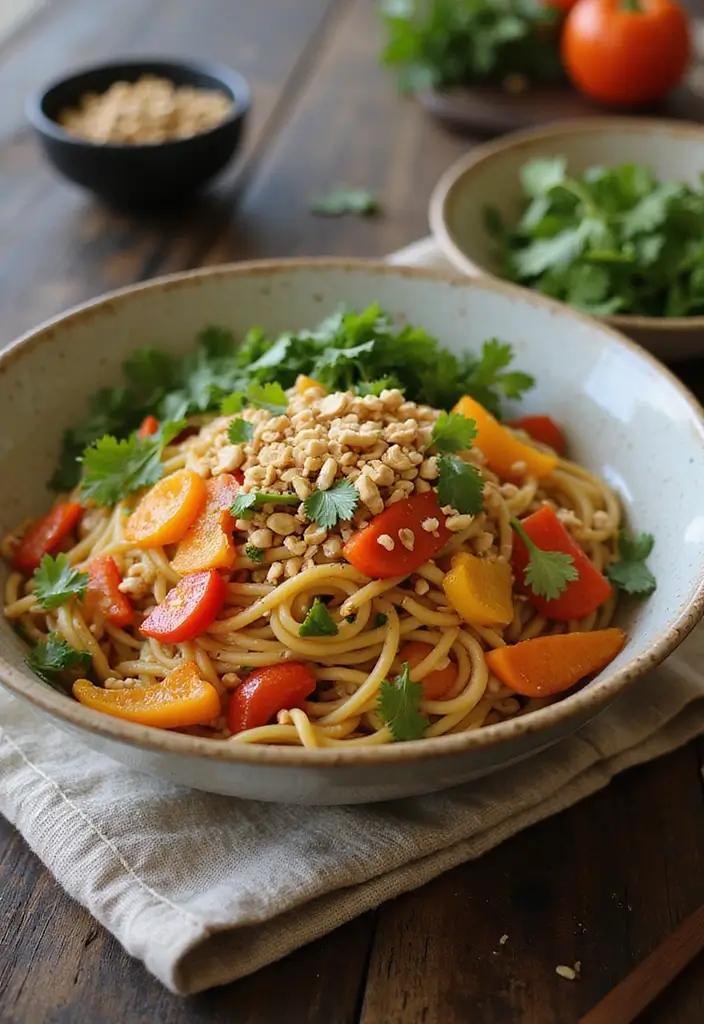 25 Low Sodium Freezer Meals for Two That Are Delicious - 20. Thai Peanut Noodles
