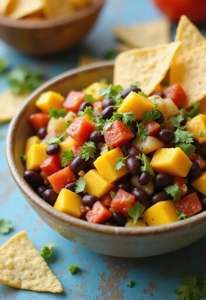 25 Low Sodium Freezer Meals for Two That Are Delicious - 23. Mango Black Bean Salsa