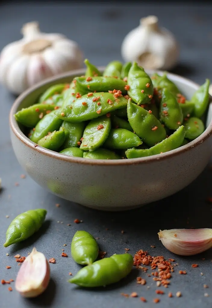25 Low Sodium Freezer Meals for Two That Are Delicious - 8. Spicy Garlic Edamame