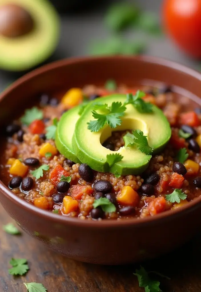 25 Make Ahead Freezer Meals for Diabetics That Taste Great 3 25 Make Ahead Freezer Meals for Diabetics That Taste Great - 3. Quinoa Black Bean Chili