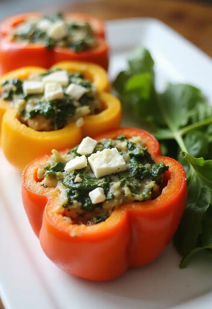 25 Make Ahead Freezer Meals for Diabetics That Taste Great 4 25 Make Ahead Freezer Meals for Diabetics That Taste Great - 4. Spinach and Feta Stuffed Peppers