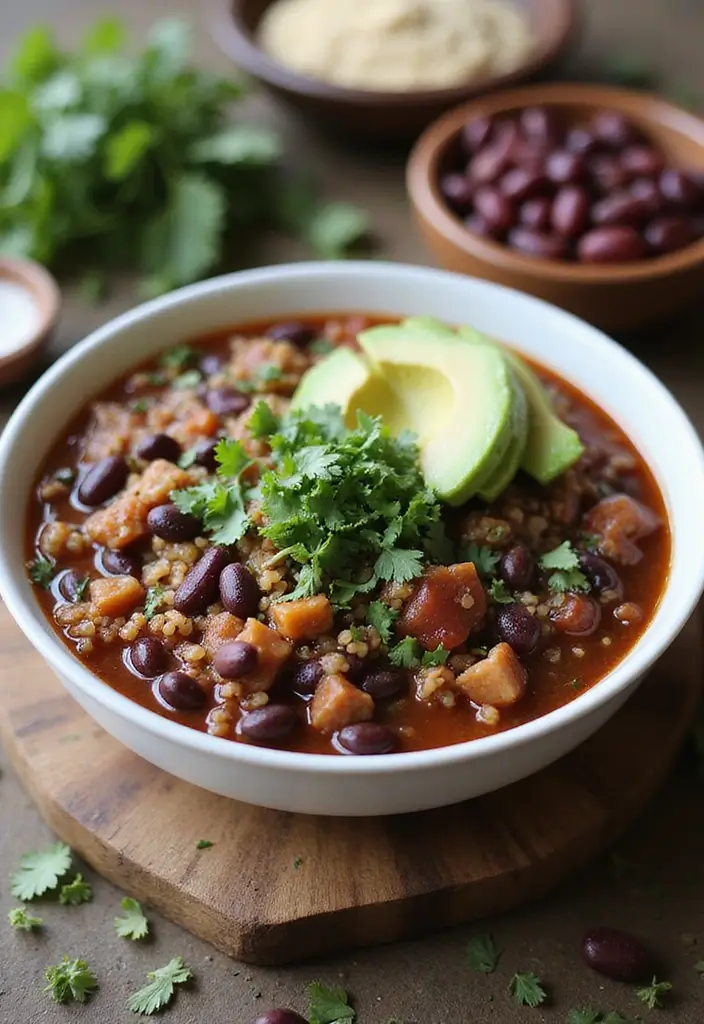 25 Make Ahead Freezer Meals for Postpartum Recovery - 1. Quinoa & Black Bean Chili