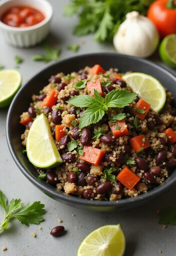 25 Make Ahead Freezer Meals for Postpartum Recovery - 13. Black Bean & Quinoa Salad