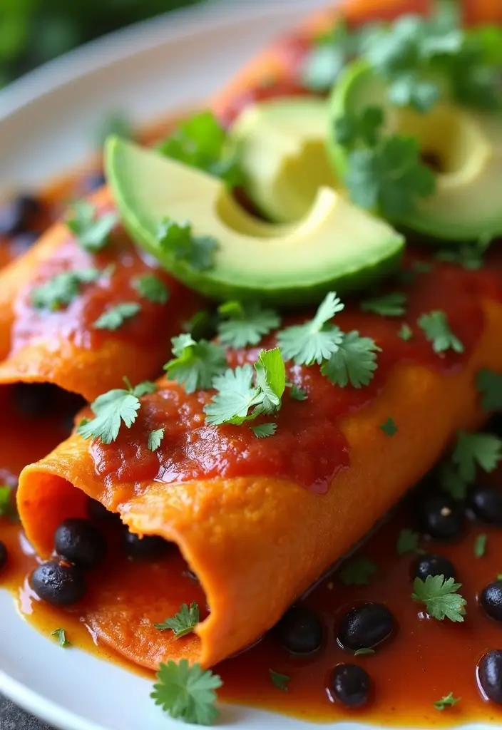 25 Make Ahead Freezer Meals for Postpartum Recovery - 3. Sweet Potato & Black Bean Enchiladas