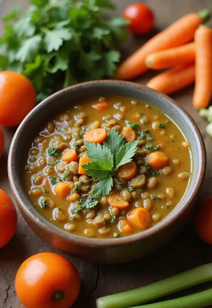 25 Make Ahead Freezer Meals for Postpartum Recovery - 4. Lentil Vegetable Soup