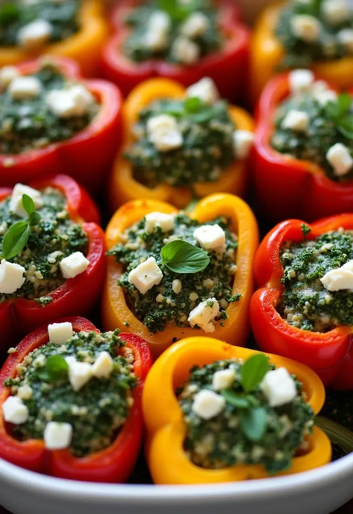 25 No Prep Freezer Meal Recipes That Save Time and Stress 6 25 No Prep Freezer Meal Recipes That Save Time and Stress - 6. Spinach and Feta Stuffed Peppers
