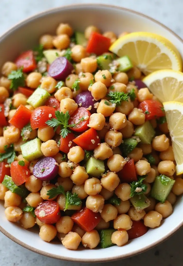 25 No Prep Freezer Meal Recipes That Save Time and Stress 7 25 No Prep Freezer Meal Recipes That Save Time and Stress - 7. Mediterranean Chickpea Salad