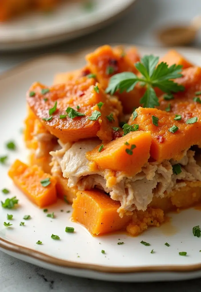 25 Turkey Freezer Meal and Casserole Recipes for Families - 7. Turkey and Sweet Potato Casserole