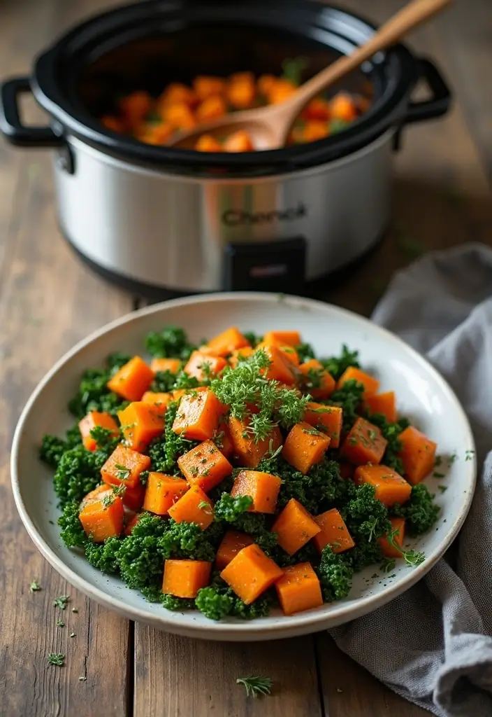25 Vegetarian Crockpot Freezer Meals Packed with Flavor 13 25 Vegetarian Crockpot Freezer Meals Packed with Flavor - 13. Sweet Potato and Kale Hash