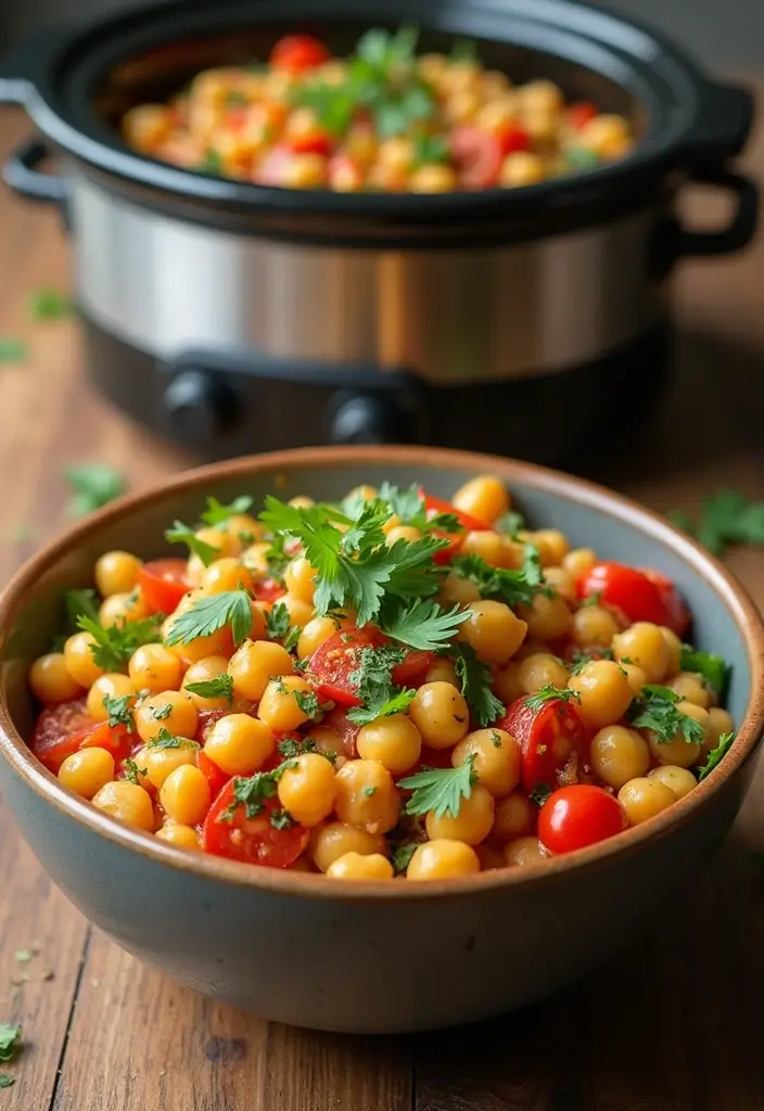 25 Vegetarian Crockpot Freezer Meals Packed with Flavor 19 25 Vegetarian Crockpot Freezer Meals Packed with Flavor - 19. Mediterranean Chickpea Salad