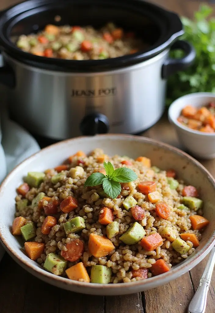 25 Vegetarian Crockpot Freezer Meals Packed with Flavor 25 25 Vegetarian Crockpot Freezer Meals Packed with Flavor - 25. Harvest Grain Salad