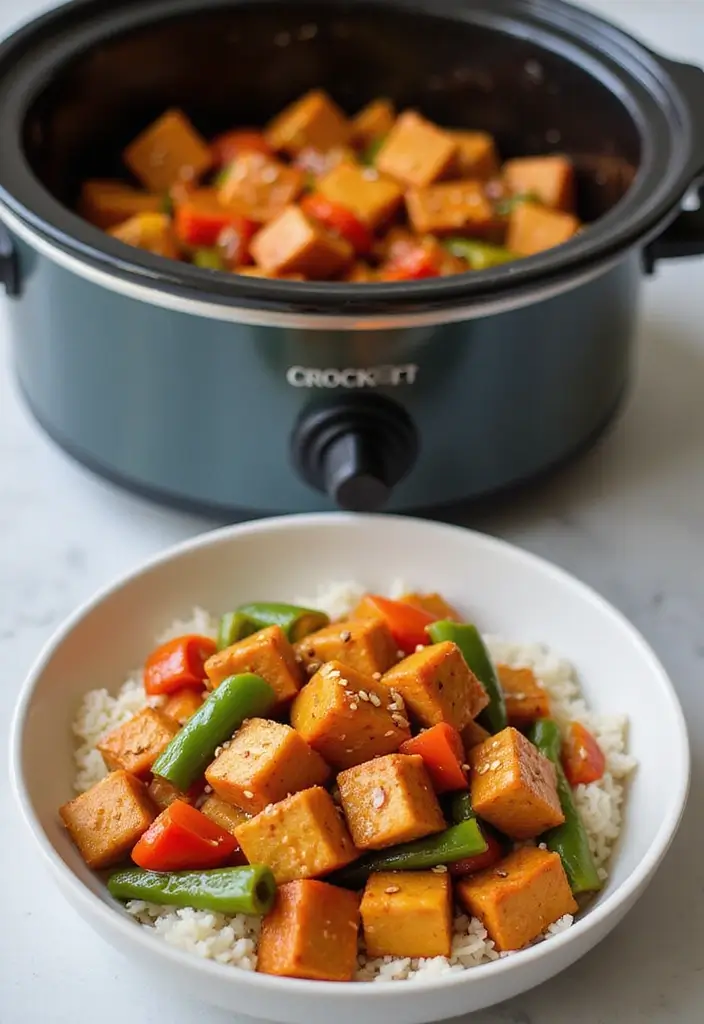 25 Vegetarian Crockpot Freezer Meals Packed with Flavor 8 25 Vegetarian Crockpot Freezer Meals Packed with Flavor - 8. Sweet and Sour Tofu Stir-Fry