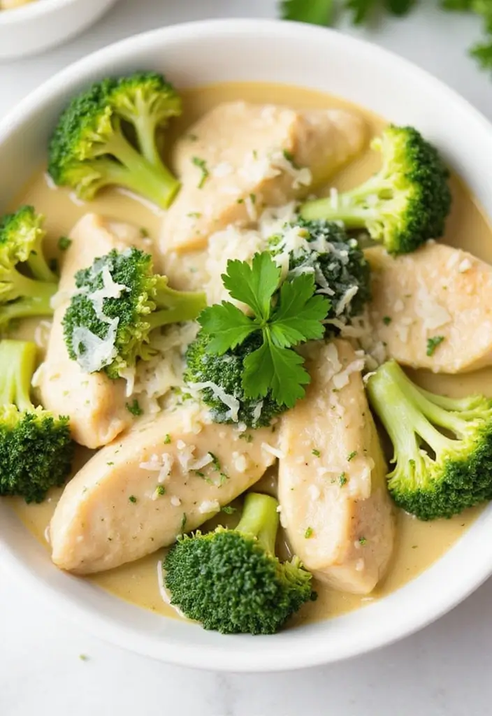 26 Chicken Crock Pot Freezer Meals That Are Easy and Healthy 8 26 Chicken Crock Pot Freezer Meals That Are Easy and Healthy - 8. Chicken and Broccoli Alfredo