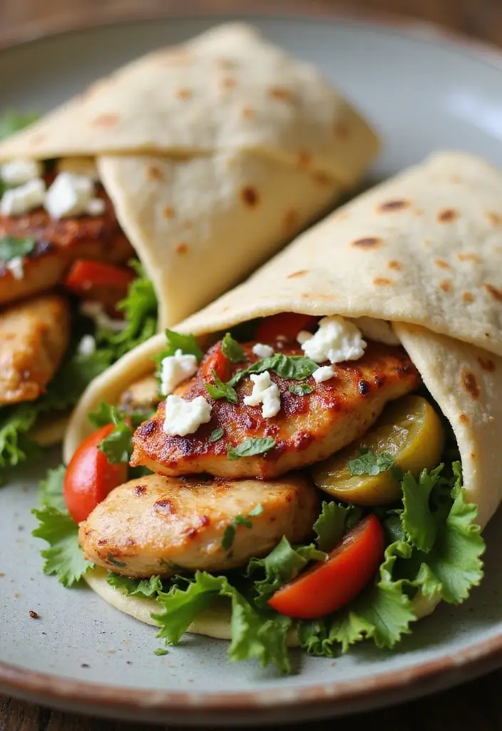 26 Grab and Go Freezer Meal Recipes for Busy Schedules - 14. Greek Chicken Wraps