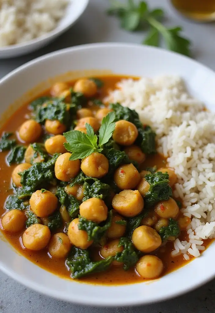 26 Grab and Go Freezer Meal Recipes for Busy Schedules - 26. Curried Chickpea and Spinach Stew
