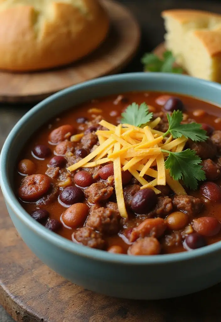 27 Freezer Meal Recipes for Vacation That Travel Well - 2. Beef and Bean Chili