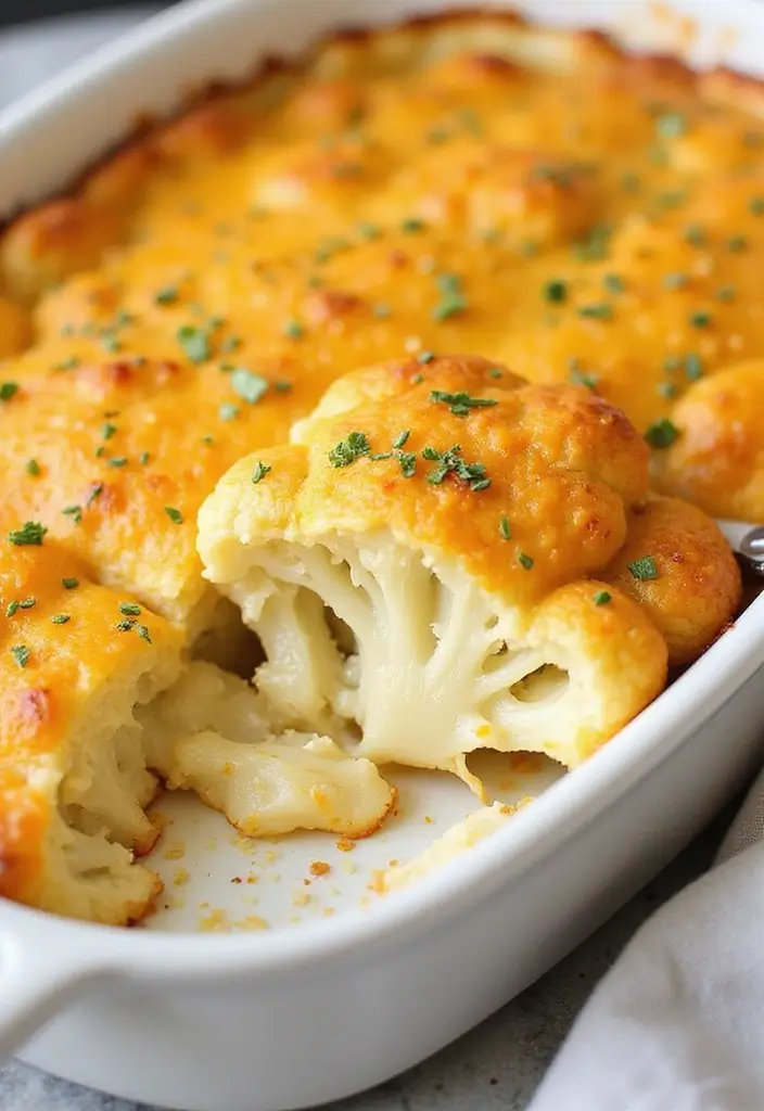 27 Freezer Meals for Picky Eaters That Actually Work 24 27 Freezer Meals for Picky Eaters That Actually Work - 24. Cheesy Cauliflower Casserole
