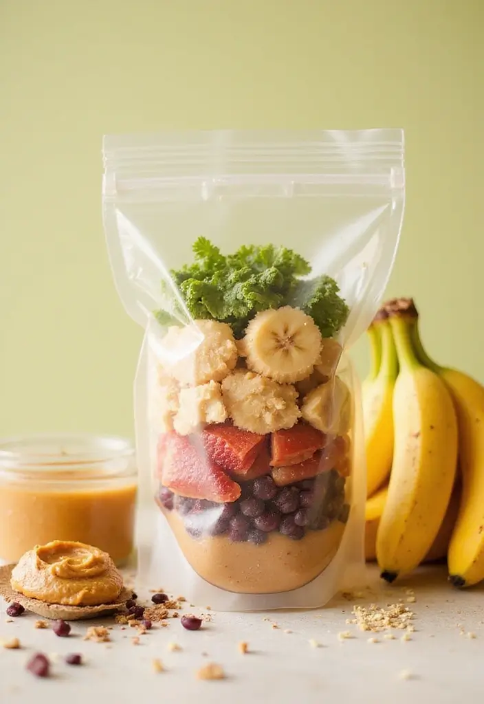 27 Freezer Pan Make Ahead Meal Recipes to Try 25 27 Freezer Pan Make Ahead Meal Recipes to Try - 25. Peanut Butter Banana Smoothie Packs