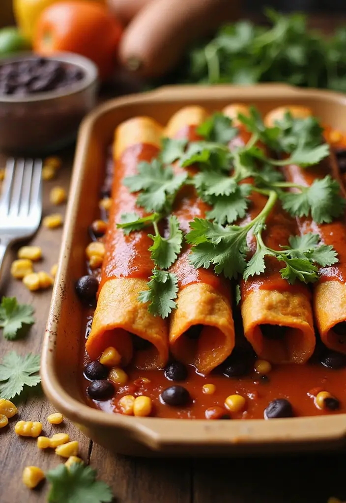 27 Gluten Free Dairy Free Freezer Meal Recipes to Enjoy 1 27 Gluten Free Dairy Free Freezer Meal Recipes to Enjoy - 1. Sweet Potato and Black Bean Enchiladas