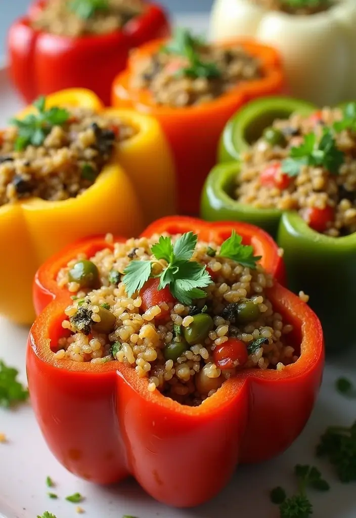27 Gluten Free Dairy Free Freezer Meal Recipes to Enjoy 6 27 Gluten Free Dairy Free Freezer Meal Recipes to Enjoy - 6. Quinoa Stuffed Bell Peppers