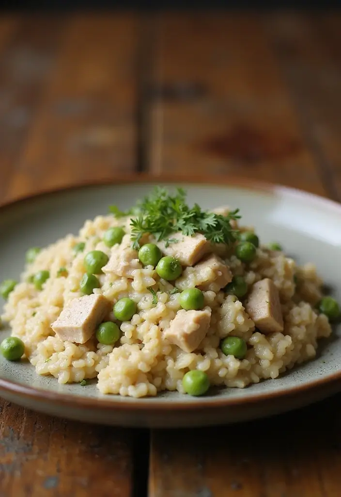 27 Ground Turkey Freezer Meal Recipes That Are Healthy and Easy - 17. Turkey and Pea Risotto