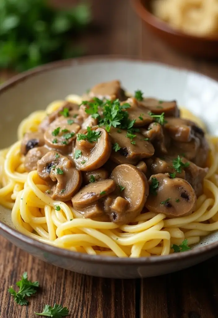 27 Ground Turkey Freezer Meal Recipes That Are Healthy and Easy - 19. Turkey and Mushroom Stroganoff