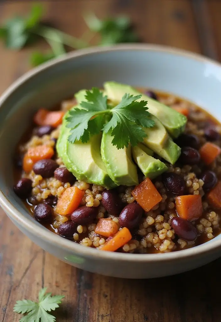 27 High Protein Freezer Meal Recipes for Fitness Goals - 1. Quinoa and Black Bean Chili