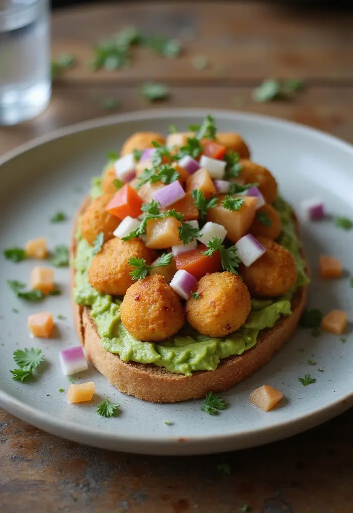 27 High Protein Freezer Meal Recipes for Fitness Goals - 19. Crispy Chickpea and Avocado Toast