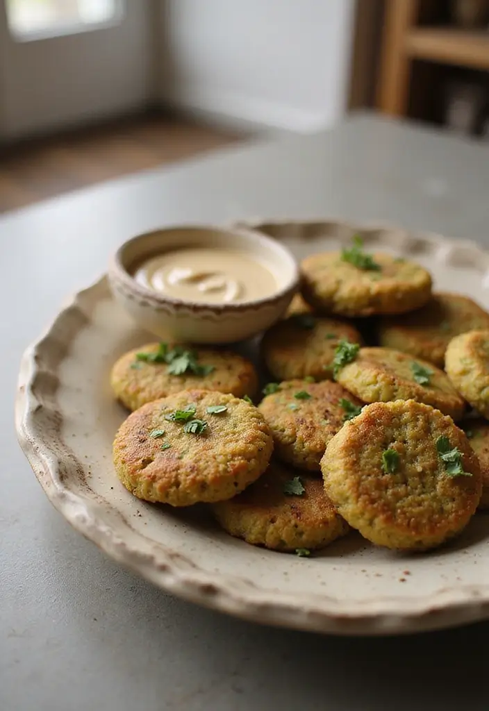 27 High Protein Freezer Meal Recipes for Fitness Goals - 6. Baked Falafel with Tahini Sauce