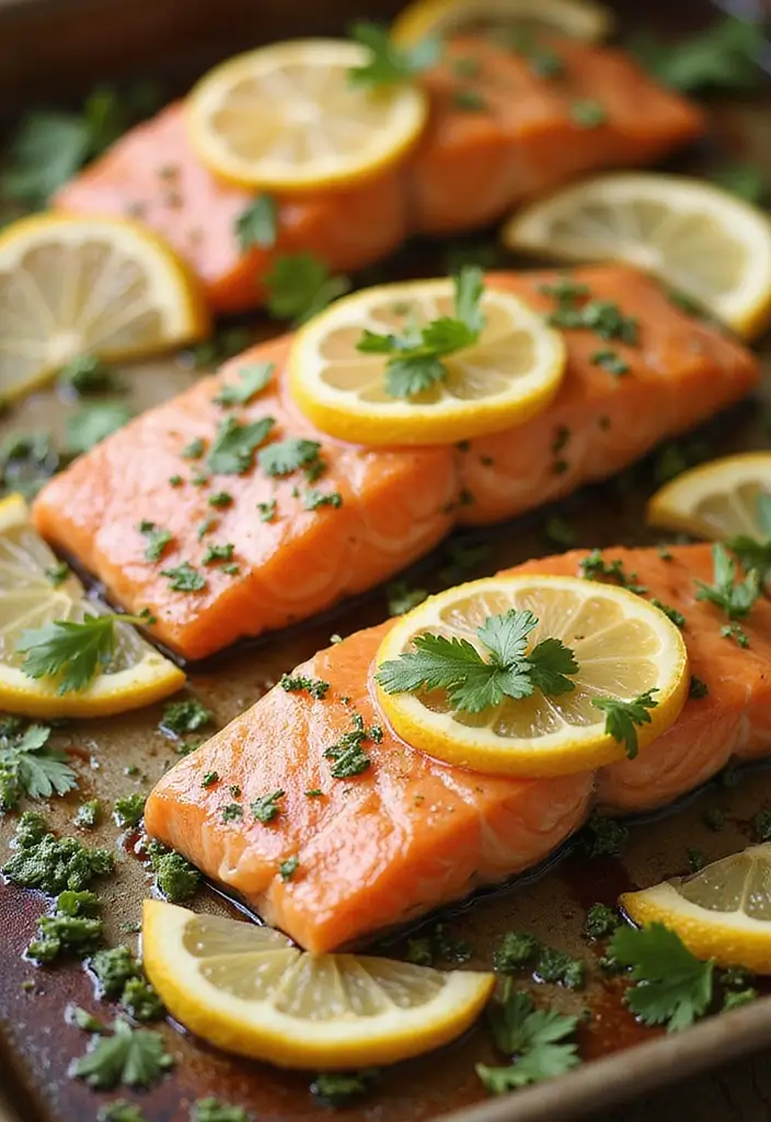 27 Simple Make Ahead Freezer Meal Recipes for Busy Weeks 9 27 Simple Make Ahead Freezer Meal Recipes for Busy Weeks - 9. One-Pan Lemon Garlic Salmon