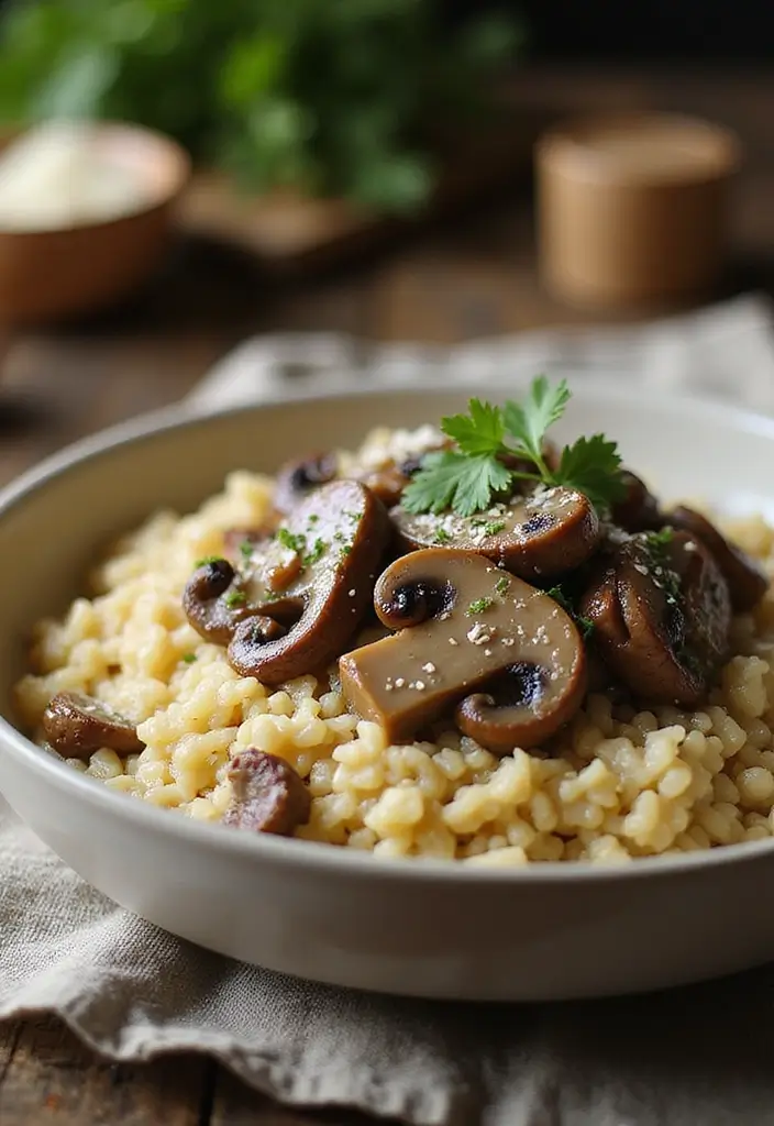 28 Beef Crockpot Freezer Meal Recipes That Feed a Crowd 13 28 Beef Crockpot Freezer Meal Recipes That Feed a Crowd - 13. Beef and Mushroom Risotto